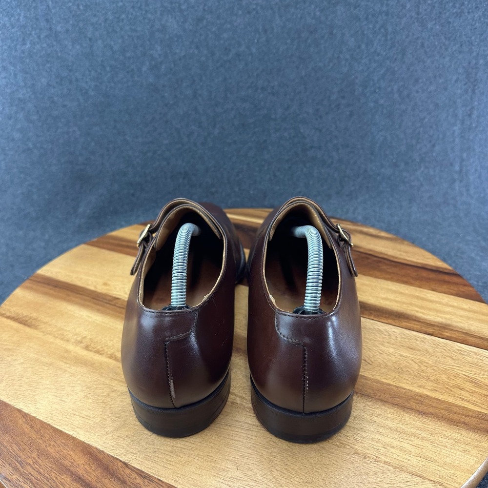 Brooks Brothers Peal & Co Leather Monk Strap Dress Shoes Brown Men's 10D - Picture 7 of 13